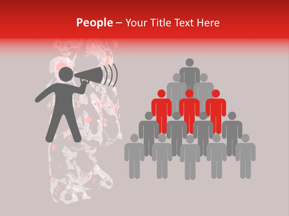 Automation Stock Illustration Cyborg PowerPoint Template