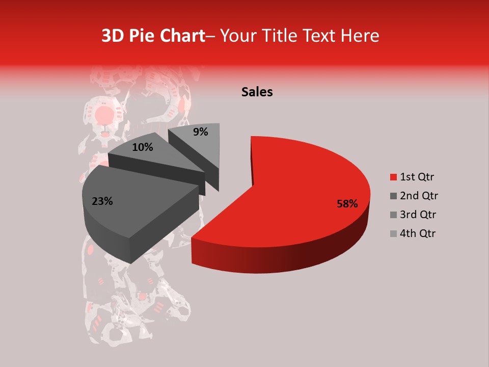 Automation Stock Illustration Cyborg PowerPoint Template
