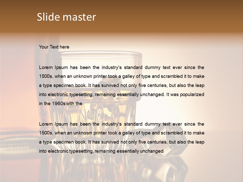 Liquid Whisky Scotch PowerPoint Template