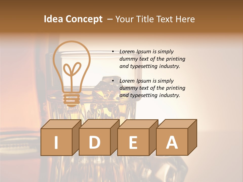 Liquid Whisky Scotch PowerPoint Template