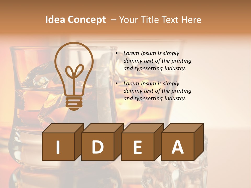 Background Tumbler Cube PowerPoint Template