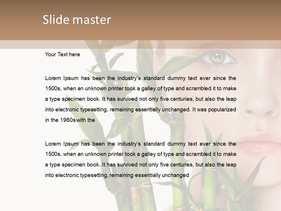 Cosmetics Nature Purity PowerPoint Template