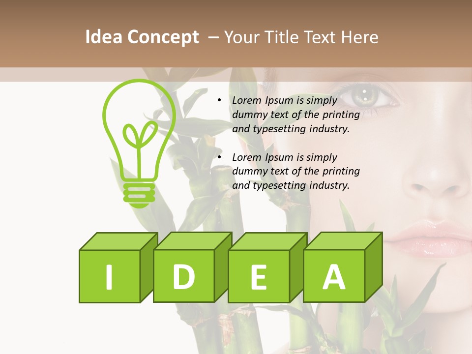 Cosmetics Nature Purity PowerPoint Template