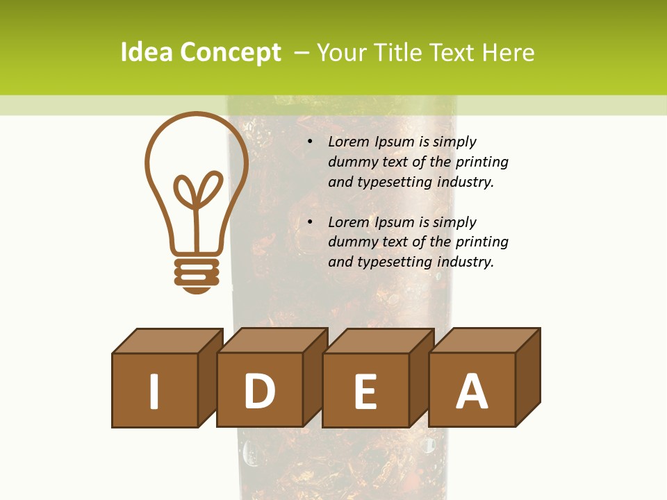 Summer Cubes Thirsty PowerPoint Template