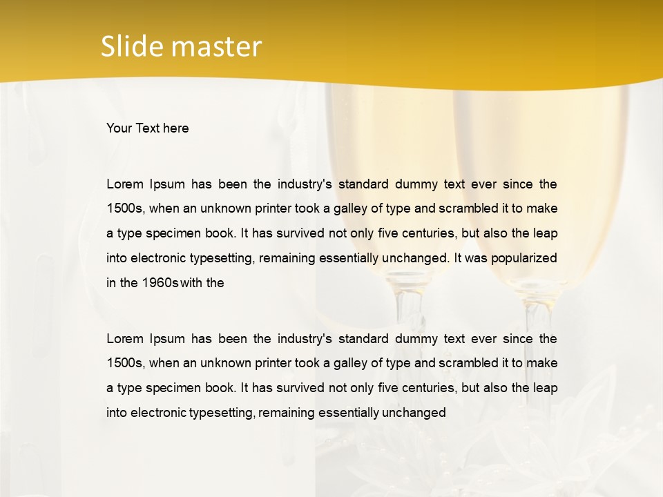 Crystal Wed Glass PowerPoint Template