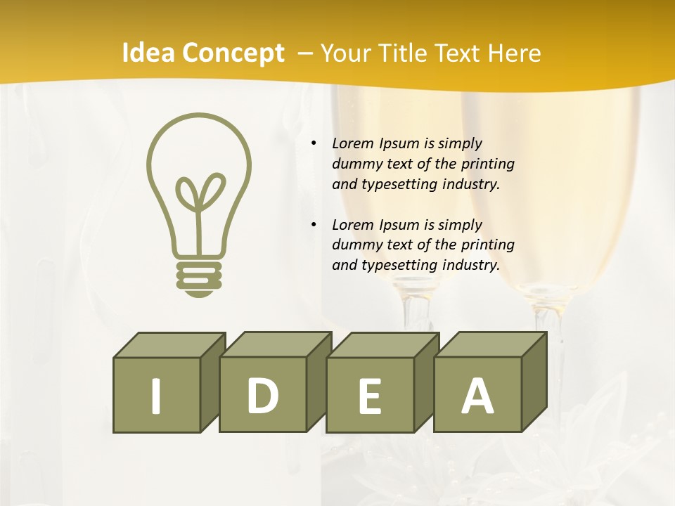 Crystal Wed Glass PowerPoint Template