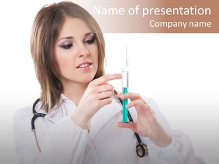 Job Healthcare Female PowerPoint Template