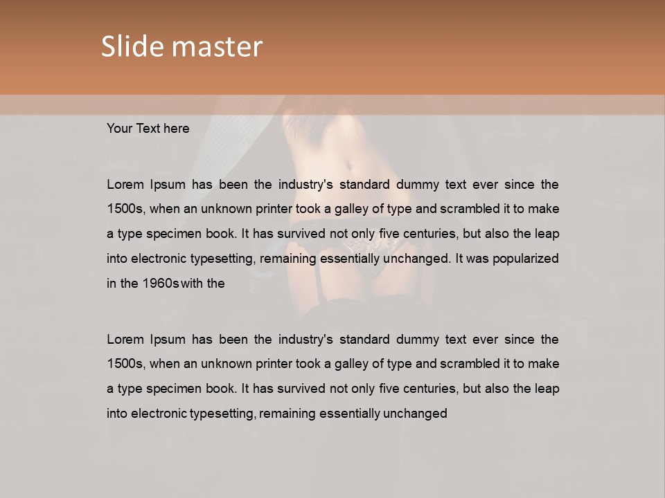 Female Seductive Girl PowerPoint Template