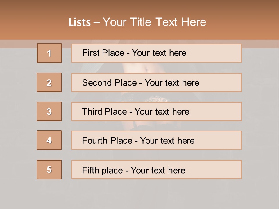 Female Seductive Girl PowerPoint Template