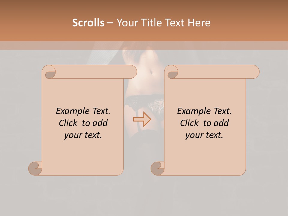 Female Seductive Girl PowerPoint Template
