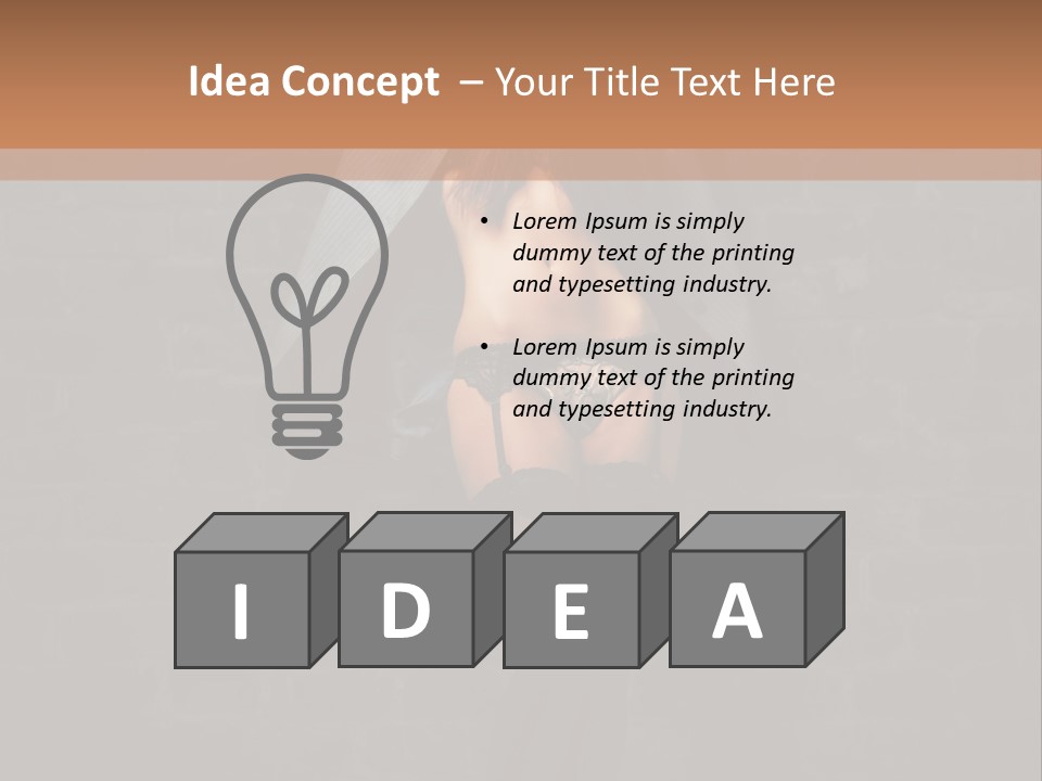 Female Seductive Girl PowerPoint Template