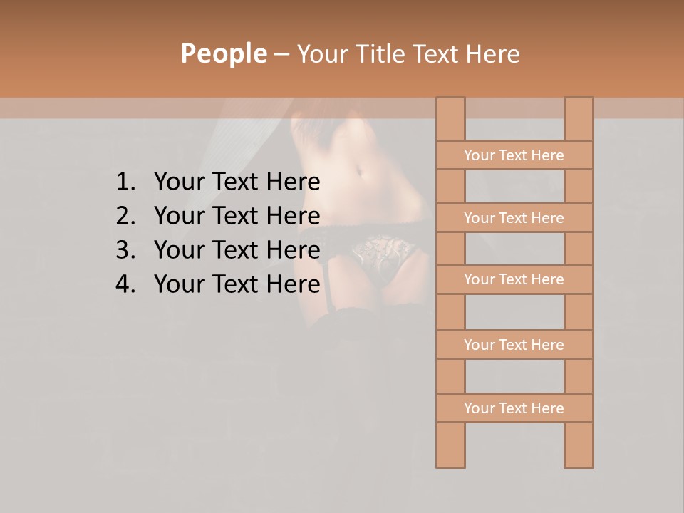 Female Seductive Girl PowerPoint Template