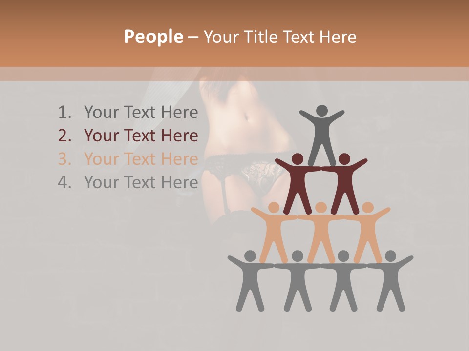 Female Seductive Girl PowerPoint Template