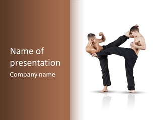 Flying Boxing Skin PowerPoint Template