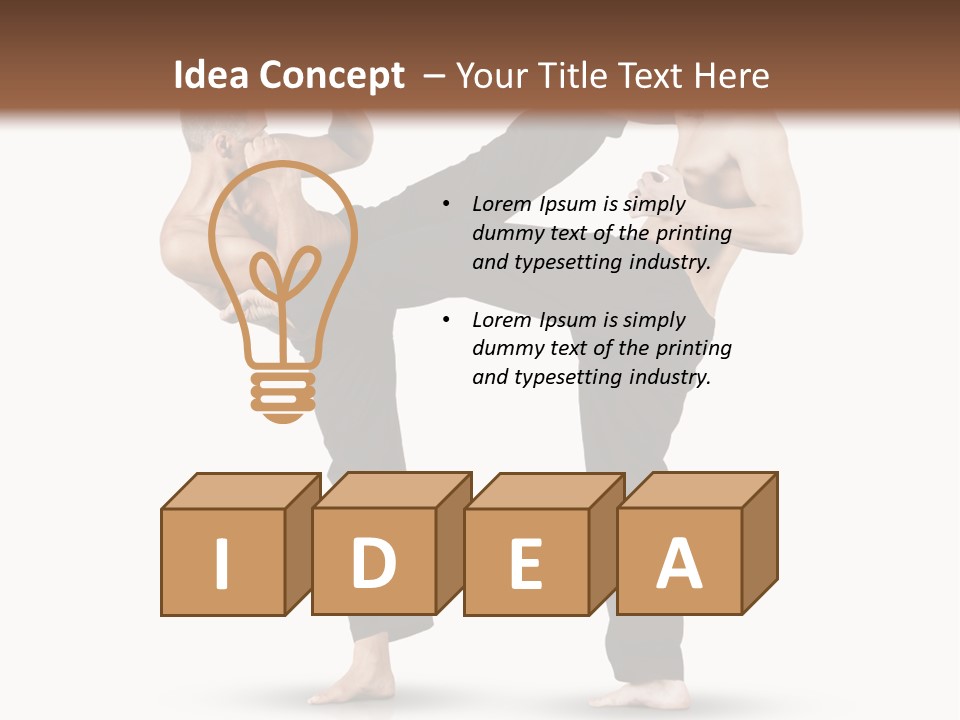 Flying Boxing Skin PowerPoint Template