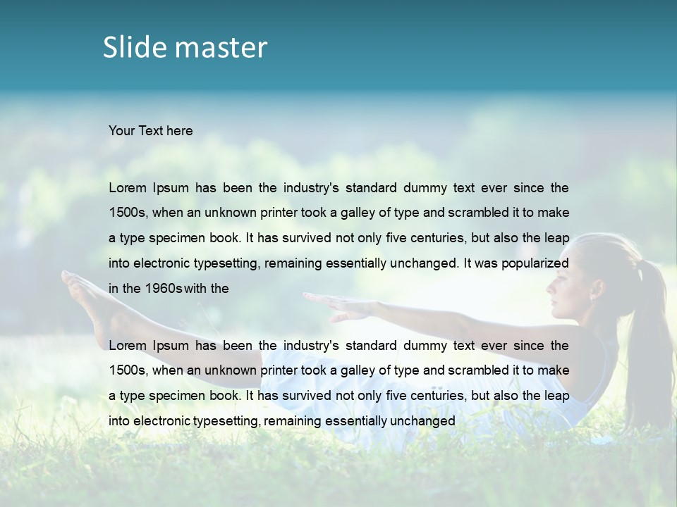 Countryside Woman Outdoor PowerPoint Template