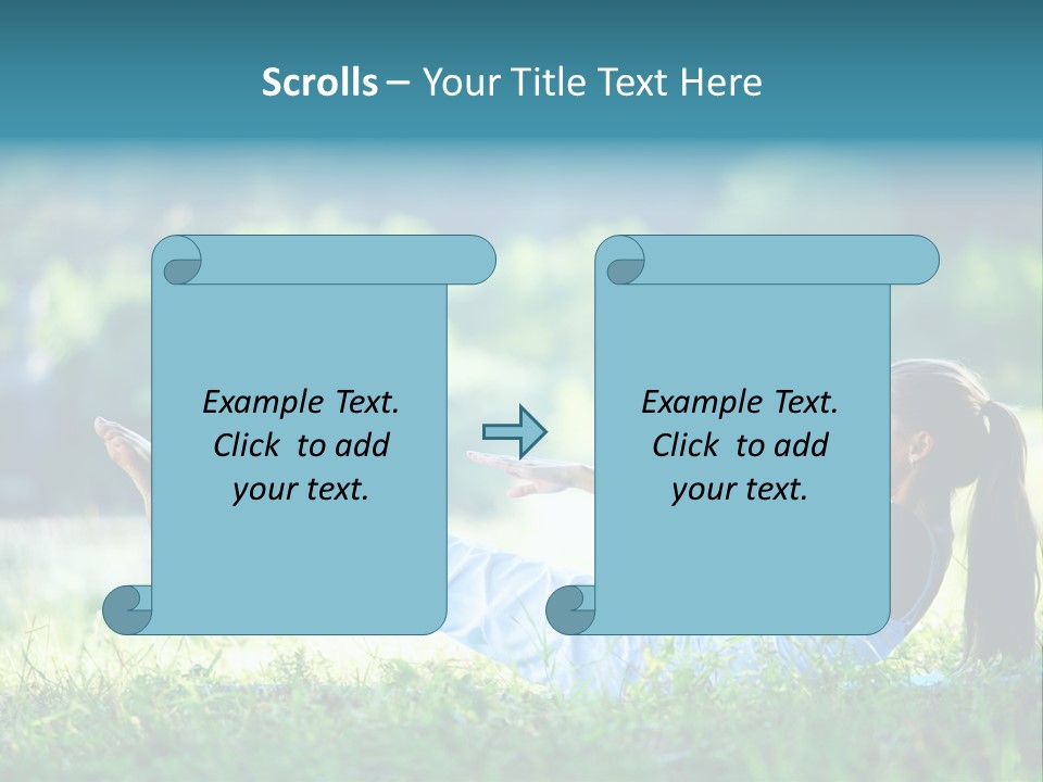 Countryside Woman Outdoor PowerPoint Template