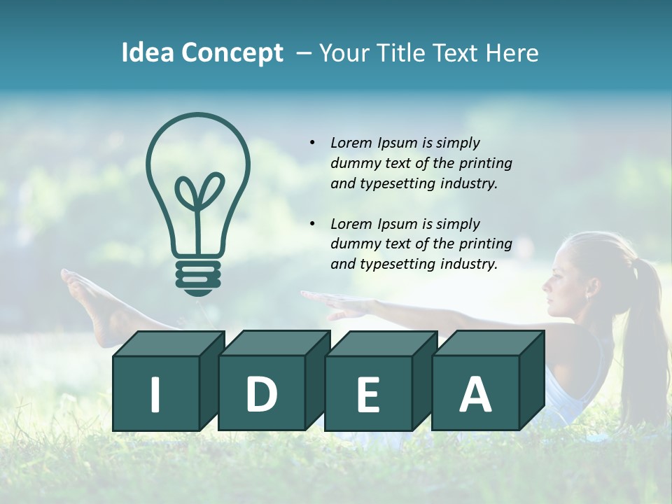 Countryside Woman Outdoor PowerPoint Template