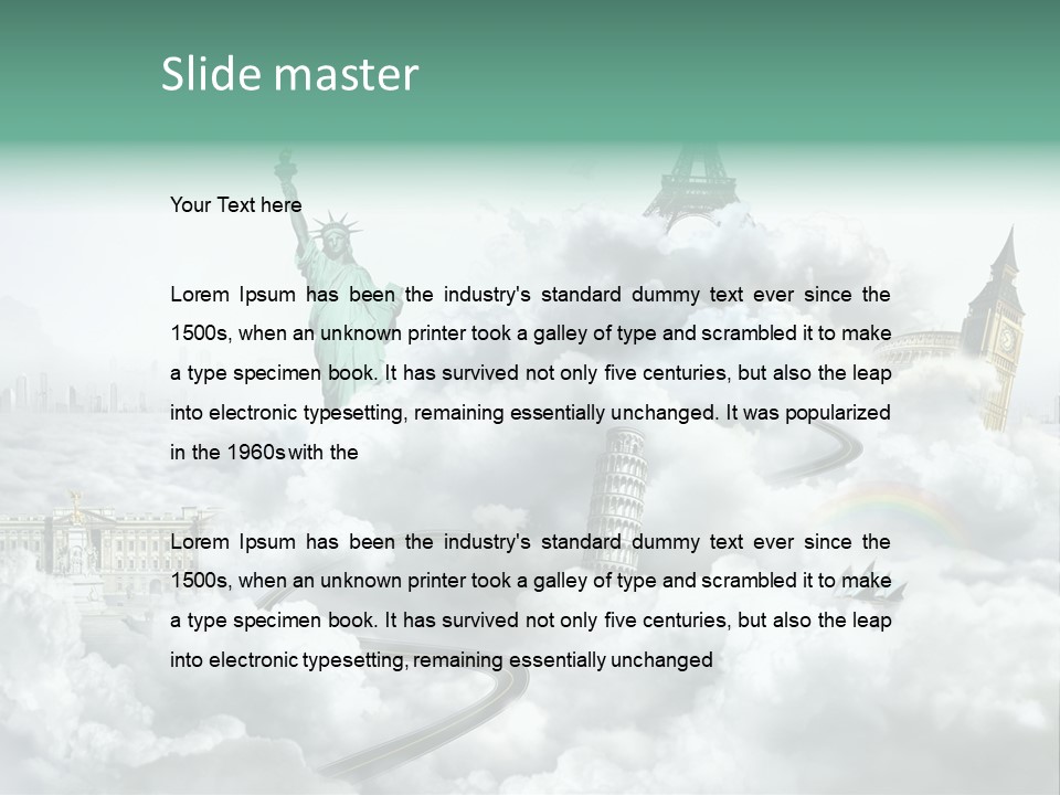 Clouds Collage Style PowerPoint Template