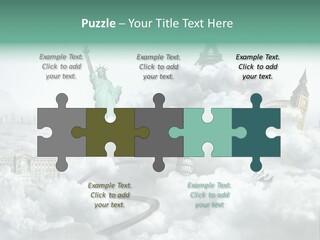 Clouds Collage Style PowerPoint Template
