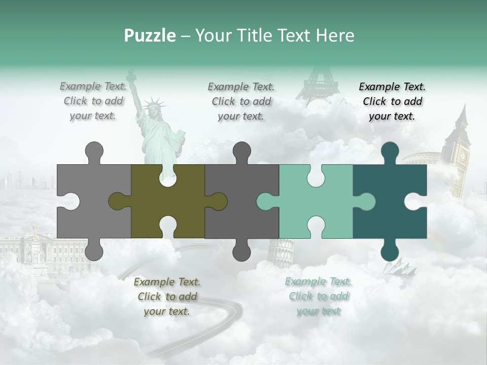 Clouds Collage Style PowerPoint Template