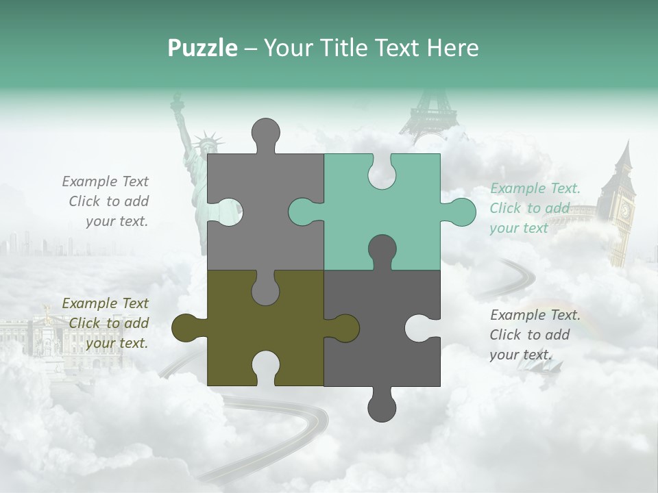 Clouds Collage Style PowerPoint Template