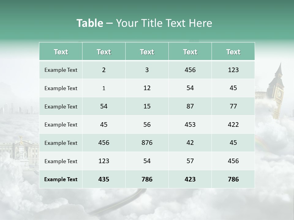 Clouds Collage Style PowerPoint Template