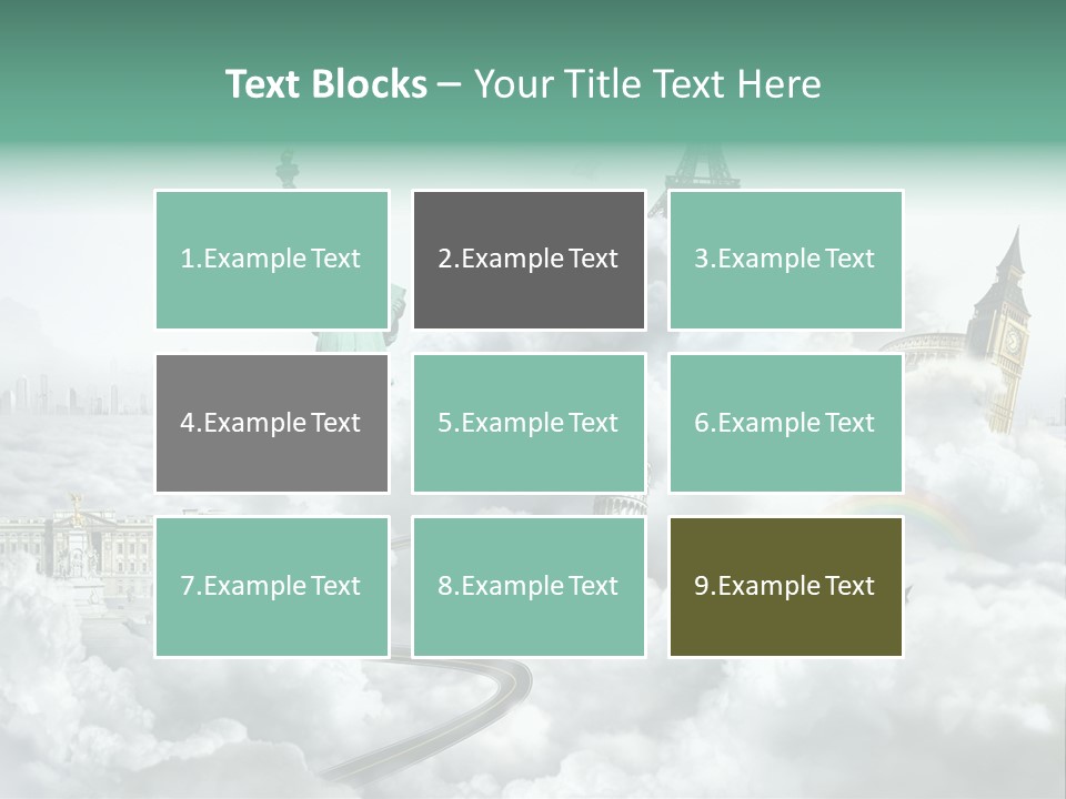 Clouds Collage Style PowerPoint Template