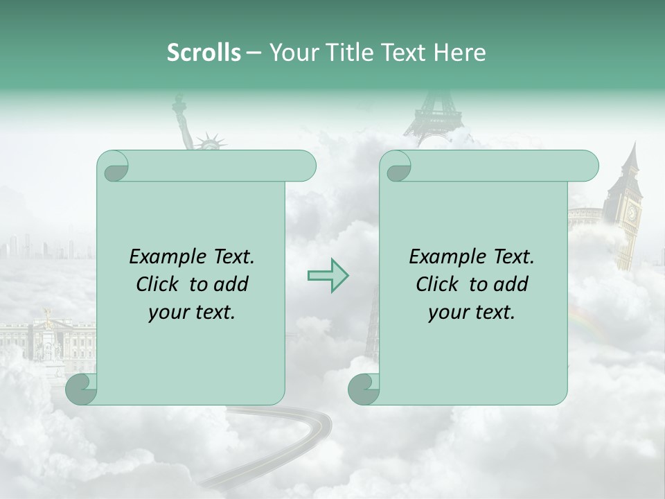 Clouds Collage Style PowerPoint Template