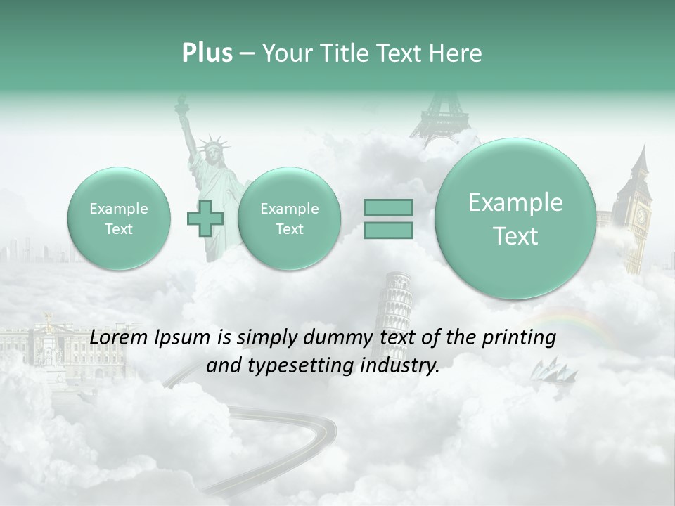 Clouds Collage Style PowerPoint Template
