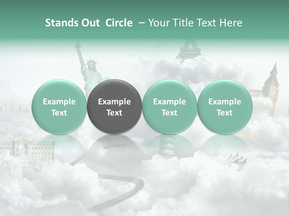Clouds Collage Style PowerPoint Template