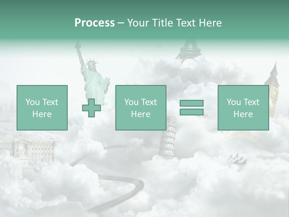 Clouds Collage Style PowerPoint Template