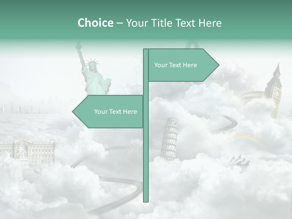 Clouds Collage Style PowerPoint Template