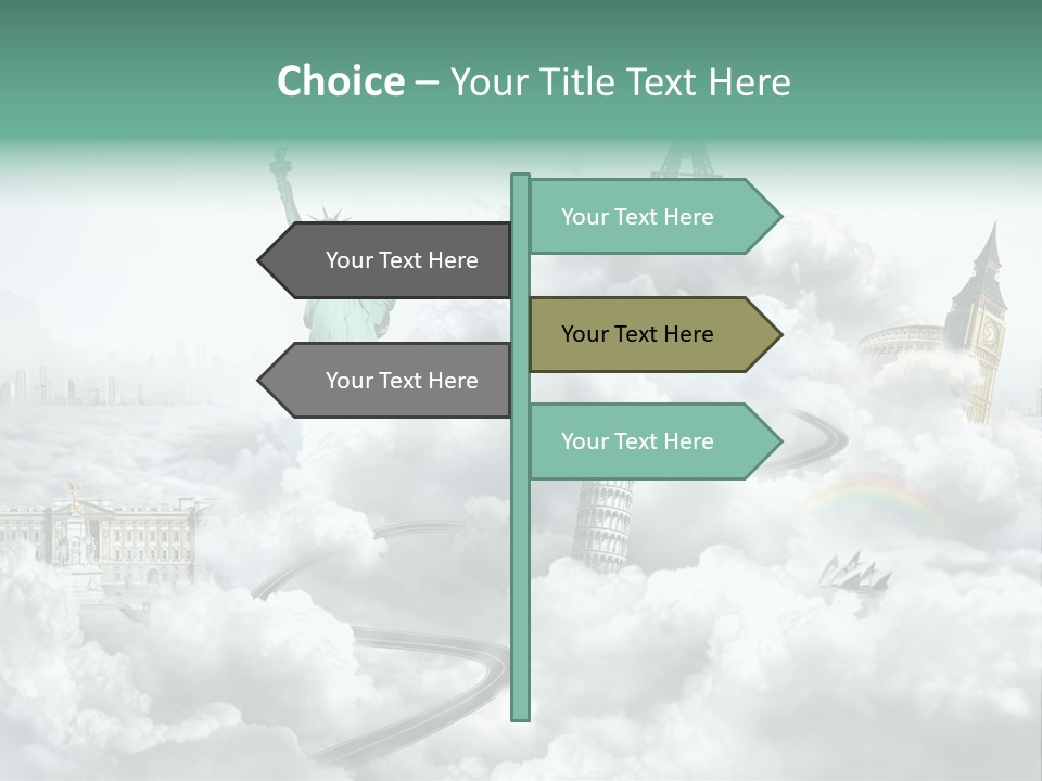 Clouds Collage Style PowerPoint Template