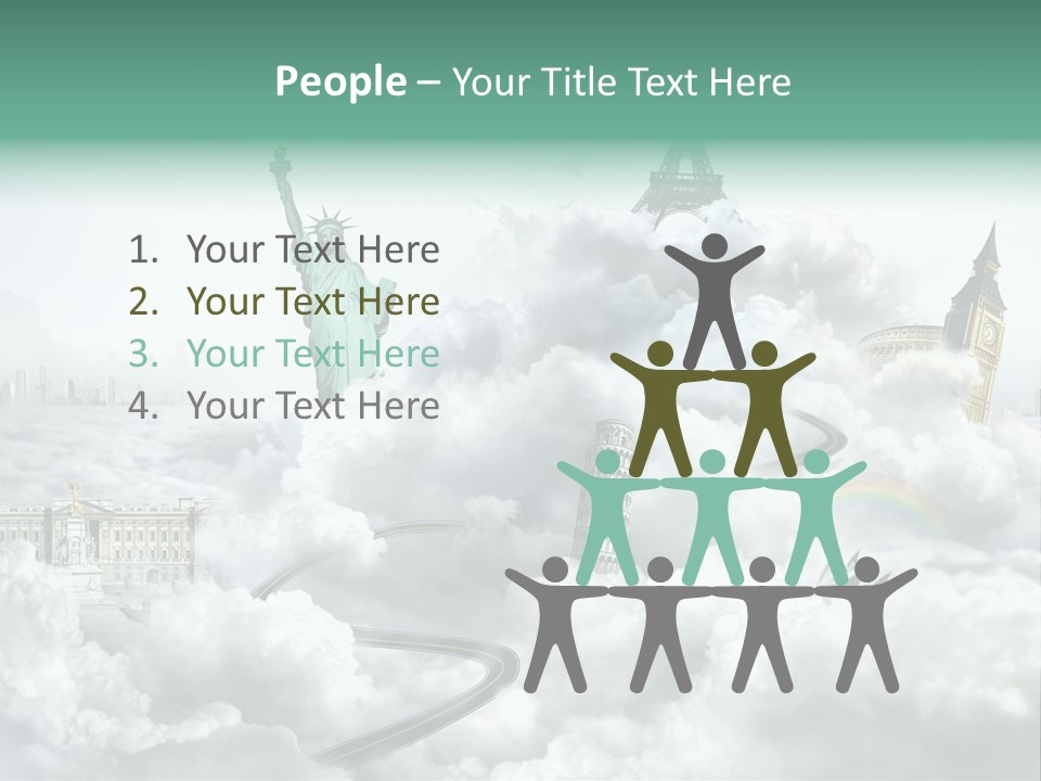 Clouds Collage Style PowerPoint Template