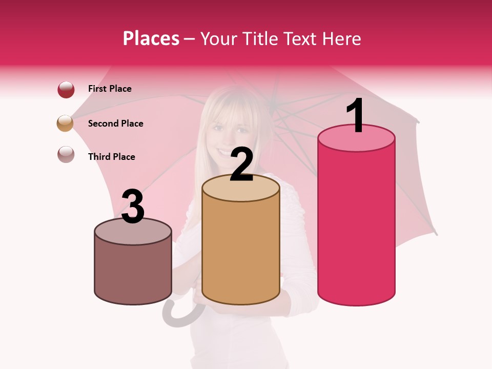 Woman Attractive Long Hair PowerPoint Template