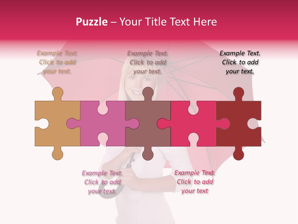 Woman Attractive Long Hair PowerPoint Template