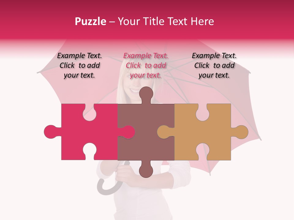 Woman Attractive Long Hair PowerPoint Template