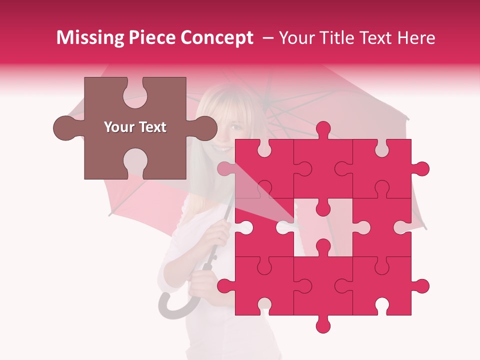 Woman Attractive Long Hair PowerPoint Template