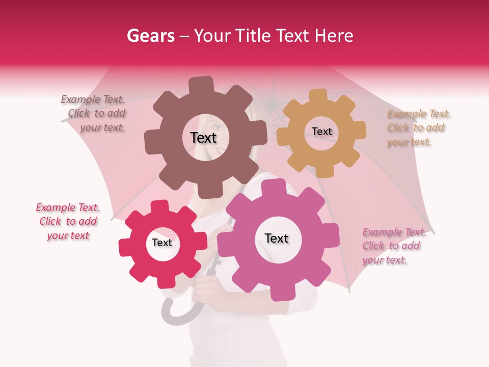 Woman Attractive Long Hair PowerPoint Template