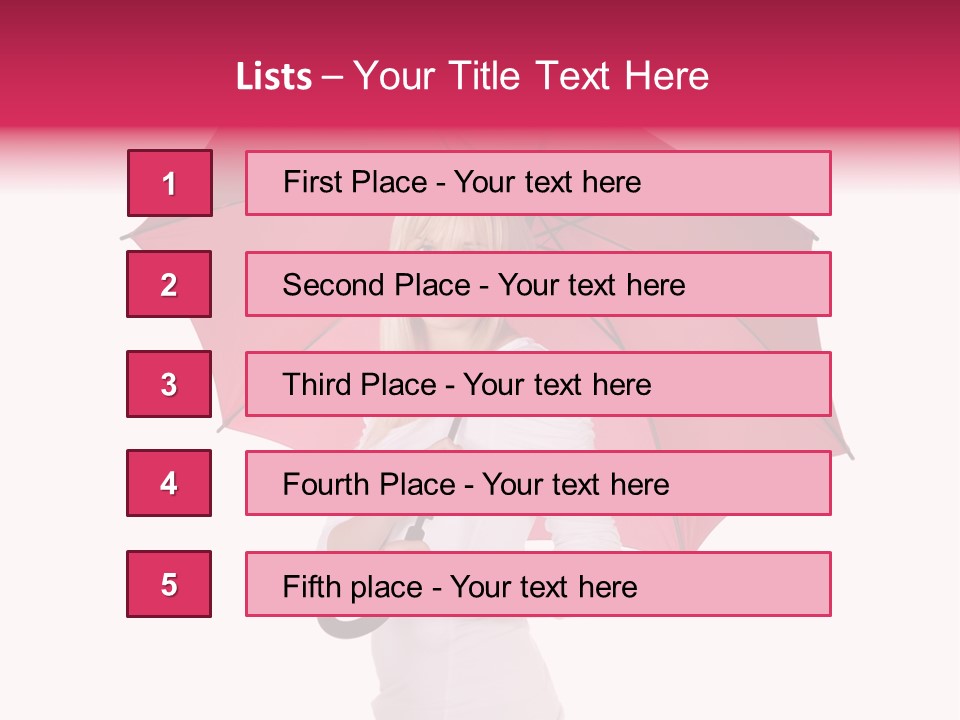 Woman Attractive Long Hair PowerPoint Template