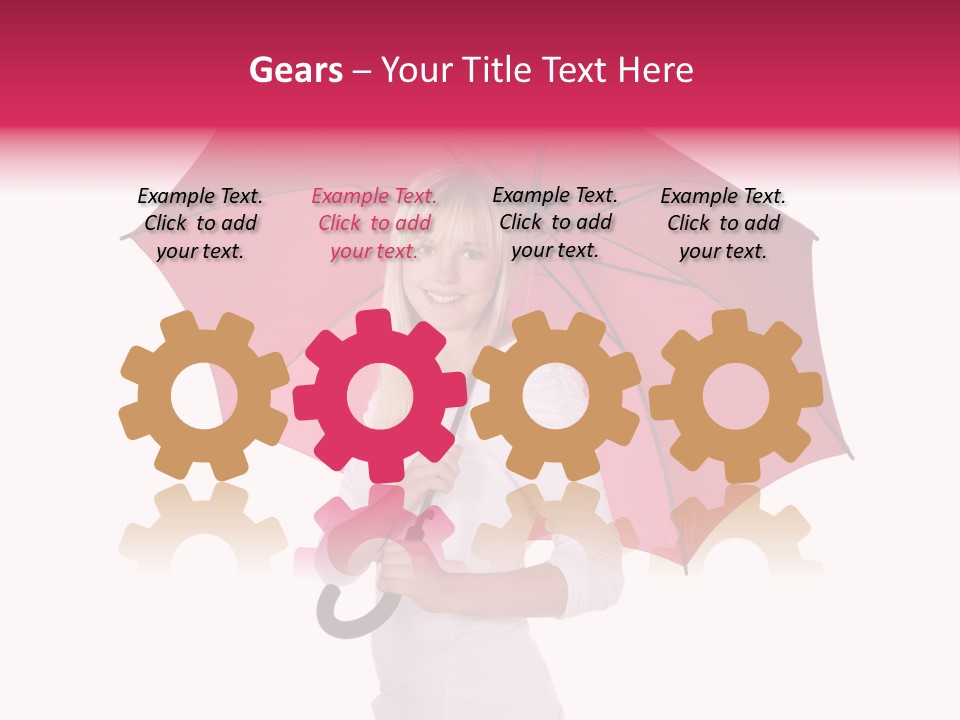 Woman Attractive Long Hair PowerPoint Template