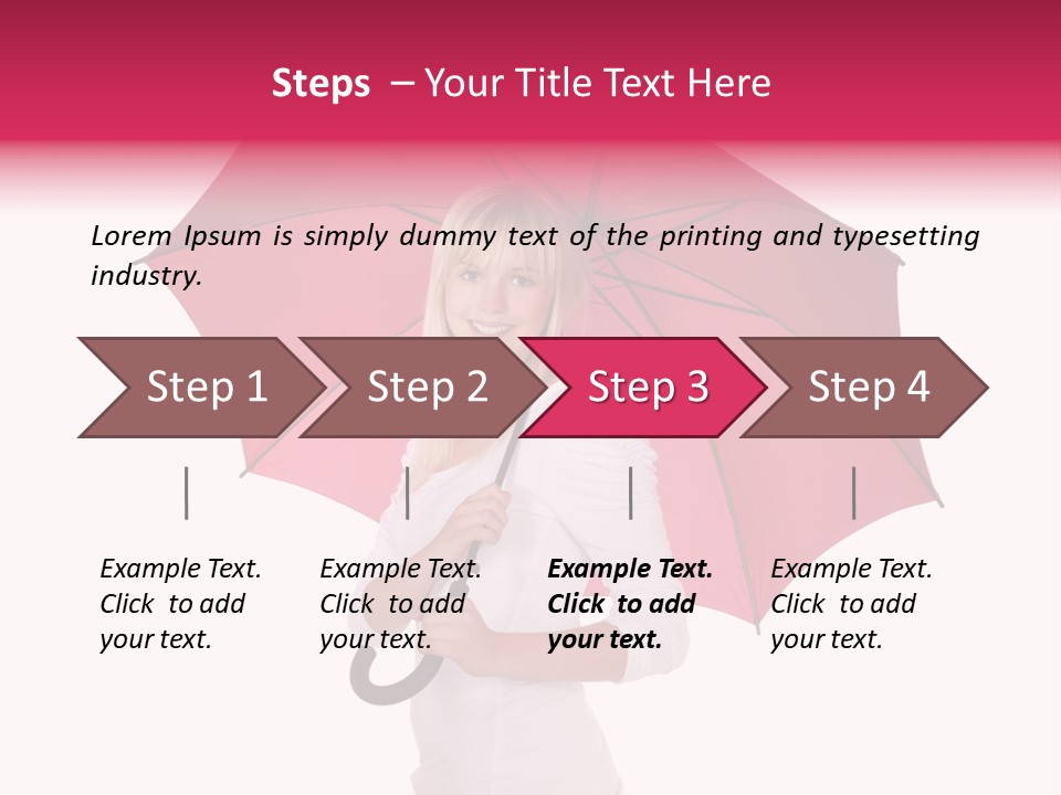 Woman Attractive Long Hair PowerPoint Template