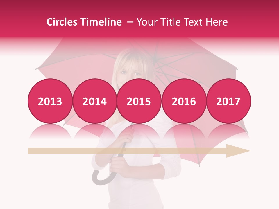 Woman Attractive Long Hair PowerPoint Template