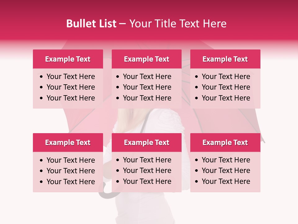 Woman Attractive Long Hair PowerPoint Template