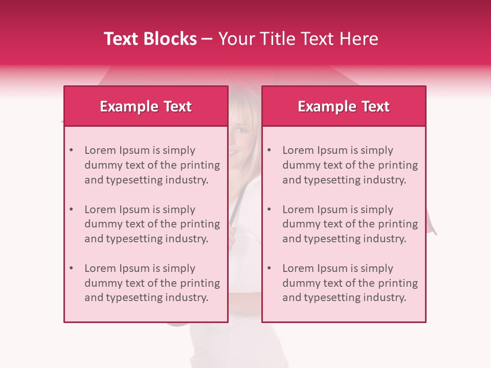 Woman Attractive Long Hair PowerPoint Template