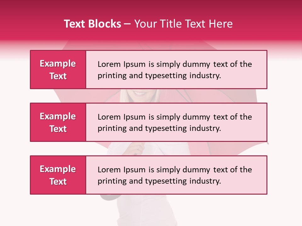 Woman Attractive Long Hair PowerPoint Template