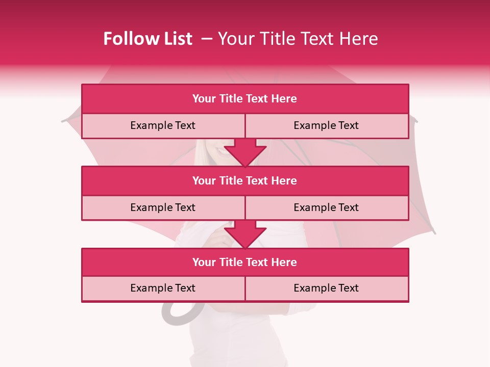 Woman Attractive Long Hair PowerPoint Template