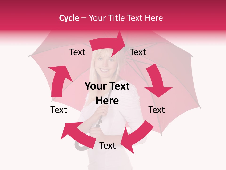 Woman Attractive Long Hair PowerPoint Template