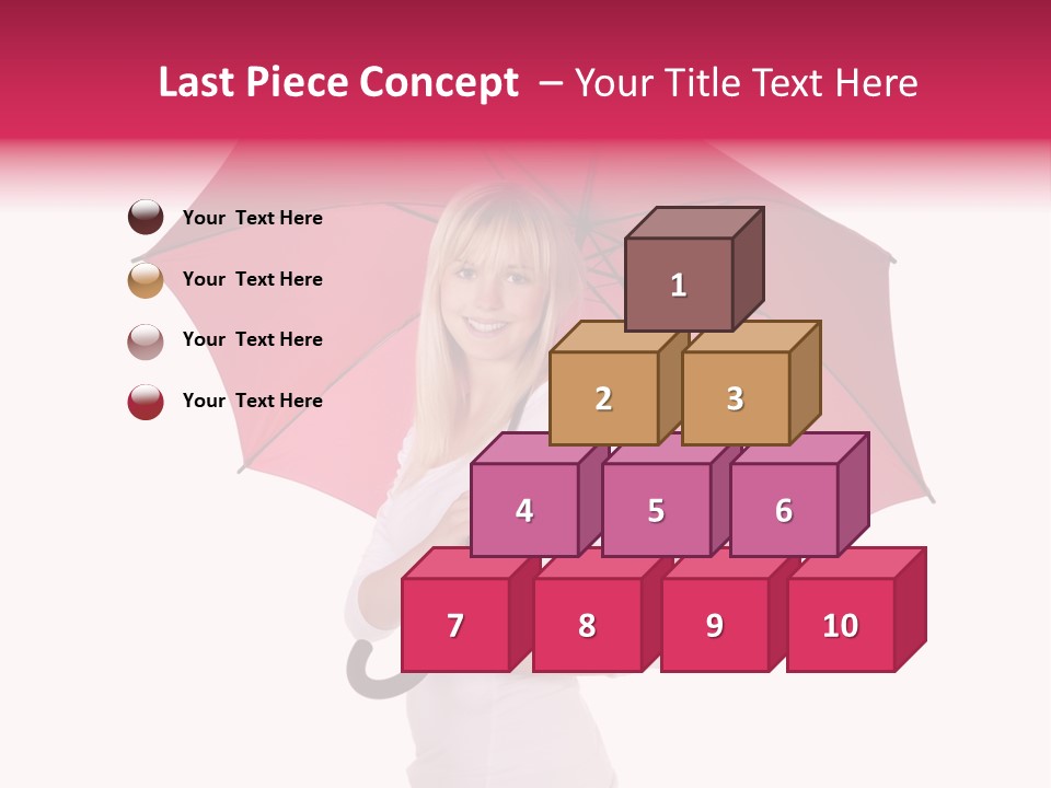 Woman Attractive Long Hair PowerPoint Template